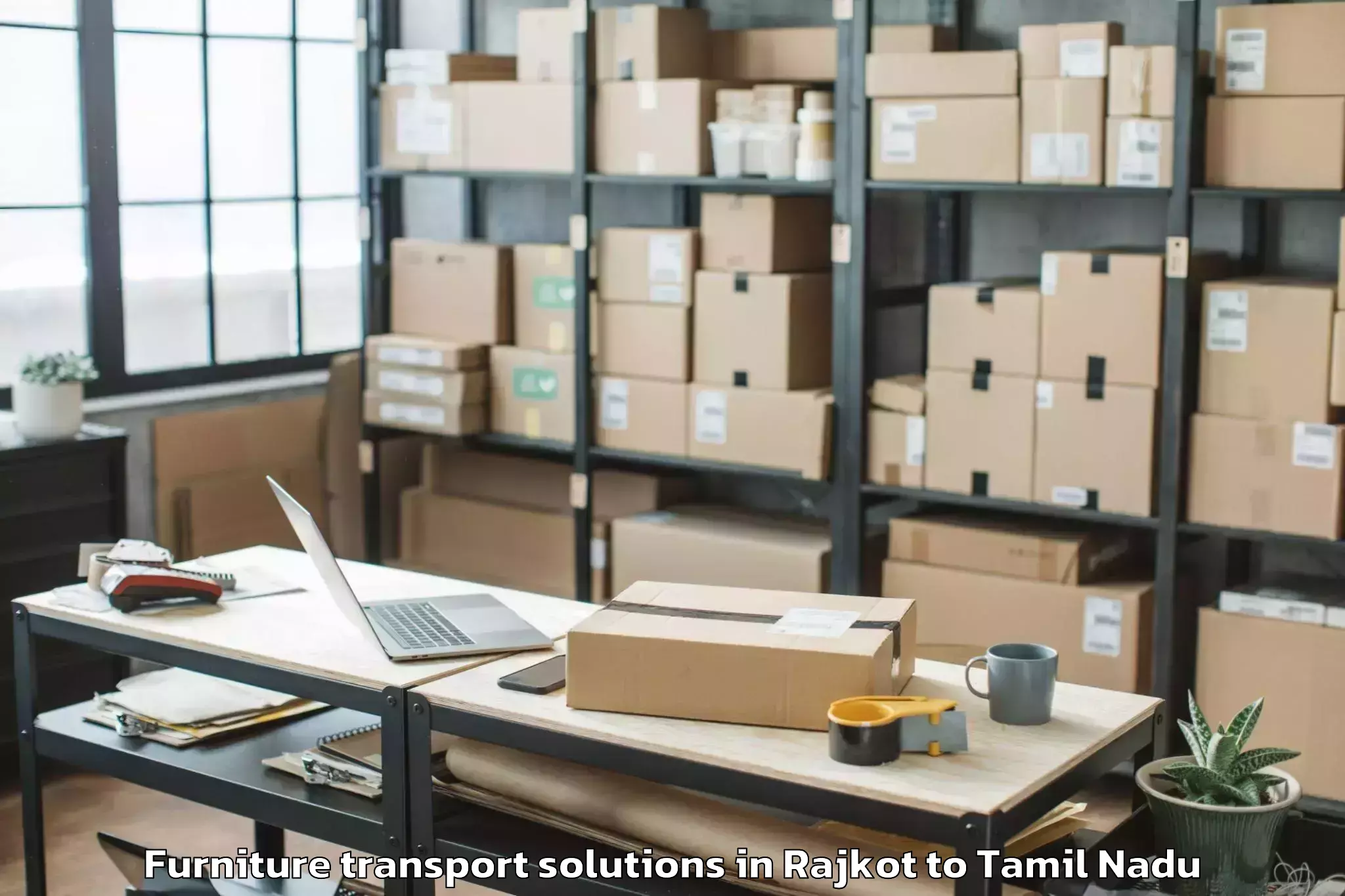 Trusted Rajkot to Mohanur Furniture Transport Solutions